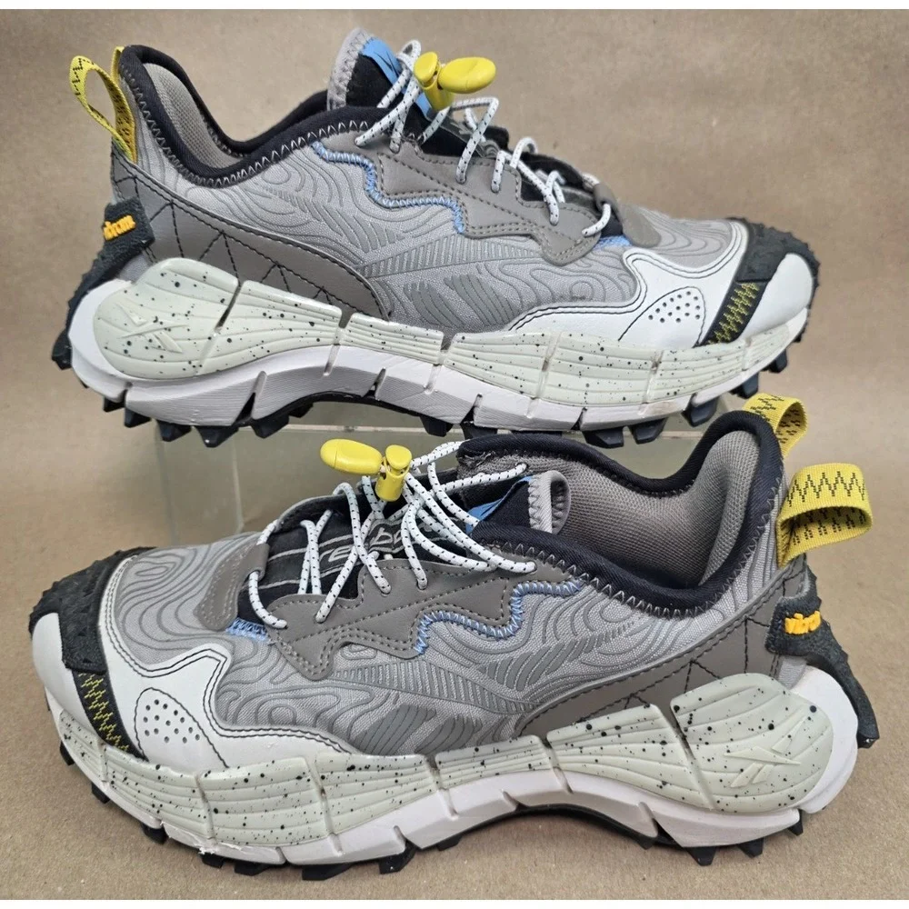 Reebok (Sz 6) Zig Kinetica II Edge GX0117 Boulder Gray men's Trail Shoes